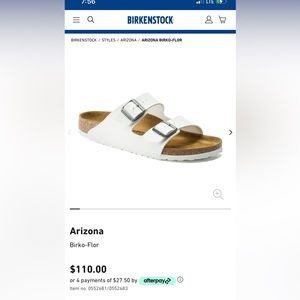 Birkenstock “Arizona Sandal” in White